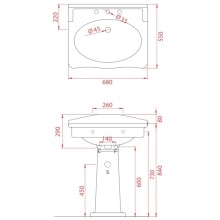 Пьедестал для раковины Artceram Hermitage HEC002 01 00