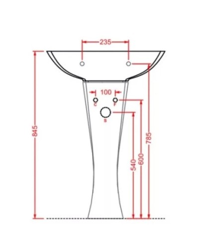 Пьедестал для раковины Artceram Jazz JZC0030100