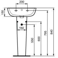 Пьедестал Ideal Standard Esedra T283901