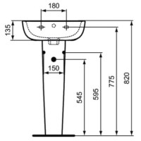 Пьедестал Ideal Standard Esedra Guest T290401