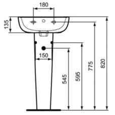 Пьедестал Ideal Standard Esedra Guest T290401