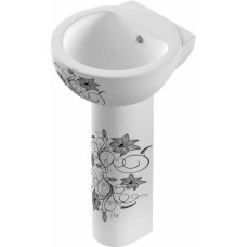 Пьедестал для раковины Sanita Luxe Art Flora ARTSLPD10 Белый с узором
