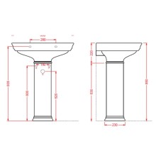 Пьедестал для раковины Artceram Civitas CIC001 01 00 bix1