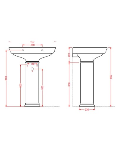 Пьедестал для раковины Artceram Civitas CIC001 01 00 bix1