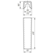 Пьедестал для раковины Cersanit Carina PO-CAR50/55/60
