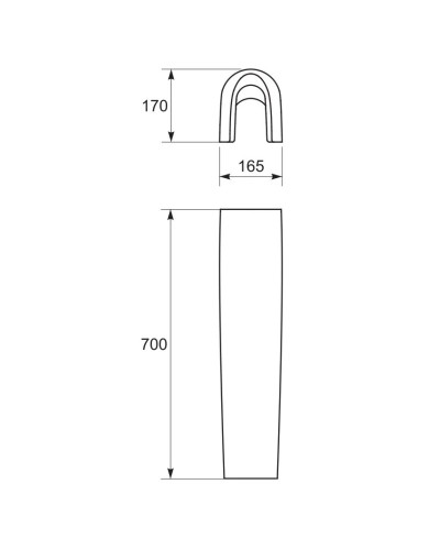Пьедестал для раковины Cersanit Nature PO-SFU60/70