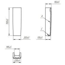 Пьедестал для раковины Cersanit City PO-CIT50/60/70