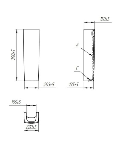 Пьедестал для раковины Cersanit City PO-CIT50/60/70