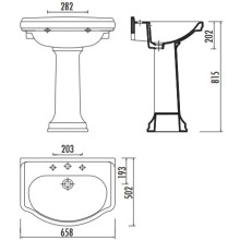 Пьедестал для раковины Creavit Klasik KL250-00CB00E-0000Пьедестал