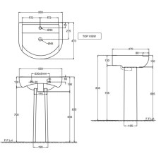Пьедестал для раковины Jaquar Aria ARS-WHT-39301