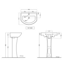 Пьедестал для раковины Jaquar Continental CNS-WHT-301