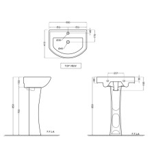 Пьедестал для раковины Jaquar Continental CNS-WHT-301