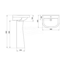 Пьедестал для раковины Santeri Pro 1.3601.2.S00.00B.0