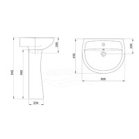 Пьедестал для раковины Santeri Versia 1.3601.2.S02.00B.0