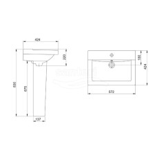 Пьедестал для раковины Santeri Orion 1.3600.8.S00.00B.0