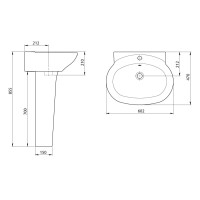 Пьедестал для раковины Santeri Ultra 1.3601.3.S00.00B.0