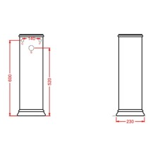 Пьедестал для раковины Artceram Civitas CIC001 03 00