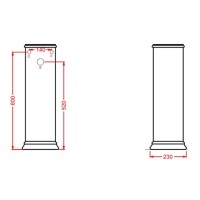 Пьедестал для раковины Artceram Civitas CIC001 34 00