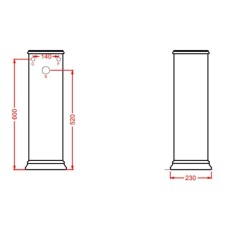Пьедестал для раковины Artceram Civitas CIC001 34 00