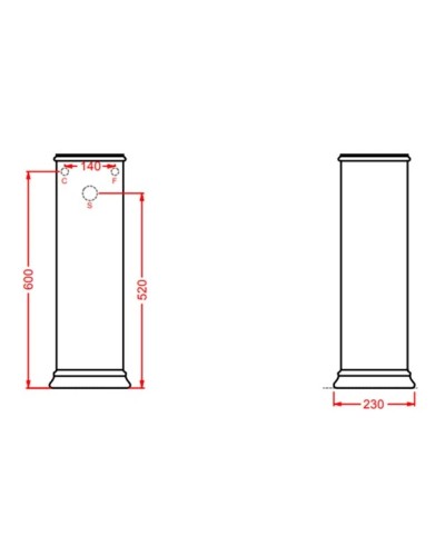Пьедестал для раковины Artceram Civitas CIC001 34 00