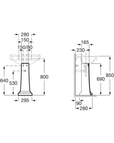 Пьедестал для раковины Roca Carmen 3370A0000