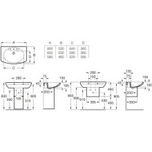 Пьедестал для раковины Roca Dama Senso 337510000