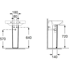 Пьедестал для раковины Roca Debba 33799000Y
