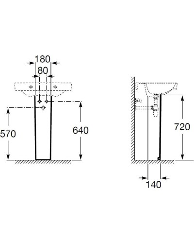 Пьедестал для раковины Roca Debba 33799000Y