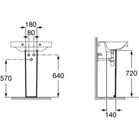Пьедестал для раковины Roca Victoria 337390000