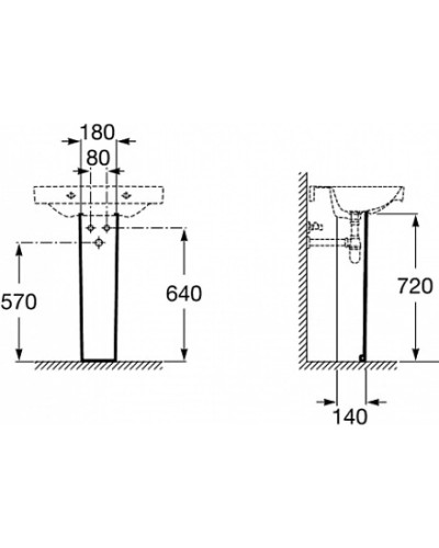 Пьедестал для раковины Roca Victoria 337390000