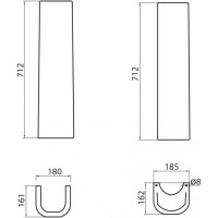 Пьедестал для раковины BelBagno Sabrina BB122P