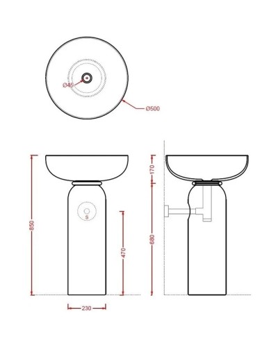 Колонна для раковины Artceram Jolie JOC001 01 00