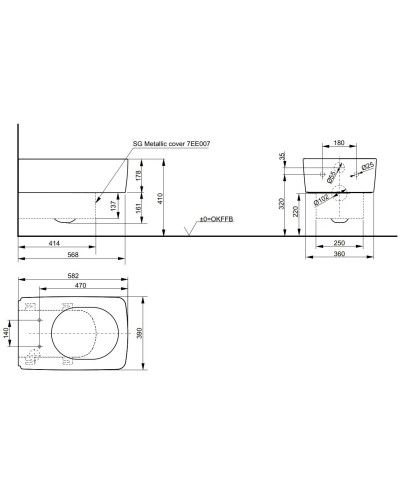Декоративная панель для подвесного унитаза Toto SG 9AE0017