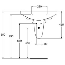 Полупьедестал для раковины Ideal Standard Motion W310401