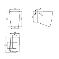 Полупьедестал Ideal Standard Ventuno T409801