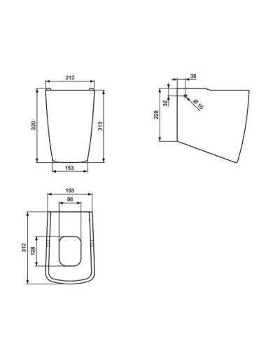 Полупьедестал Ideal Standard Ventuno T409801