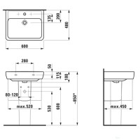 Полупьедестал для раковины Laufen Pro 8.1995.1.000.000.1