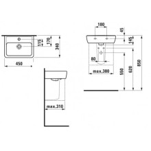 Полупьедестал для раковины Laufen Pro 8.1995.2.000.000.1
