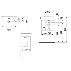 Полупьедестал для раковины Laufen Pro 8.1995.2.000.000.1