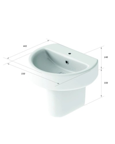 Полупьедестал Sanita Luxe Best Color Sea BSTSLSP04