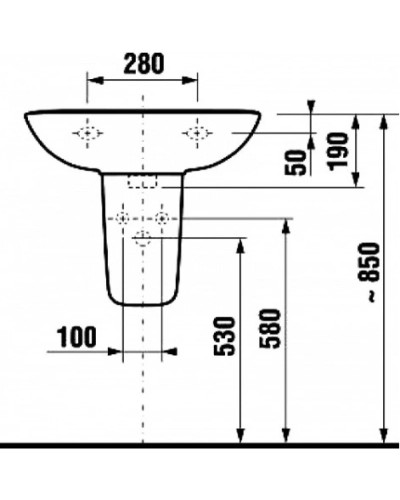 Полупьедестал Jika Olymp 8196110000001