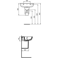 Полупьедестал Ideal Standard Esedra T282901