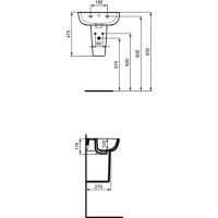 Полупьедестал Ideal Standard Esedra Guest T290301