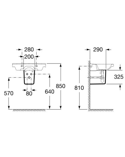 Полупьедестал для раковины Roca Debba 33799100Y