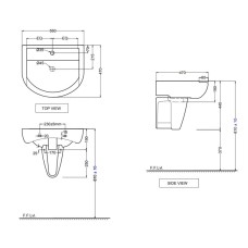 Полупьедестал для раковины Jaquar Aria ARS-WHT-39305