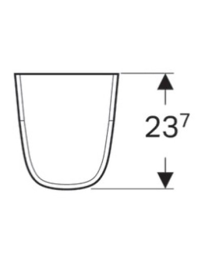 Полупьедестал для раковины Geberit Renova Compact 296250000