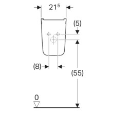 Полупьедестал для раковины Geberit Renova Compact 296250000