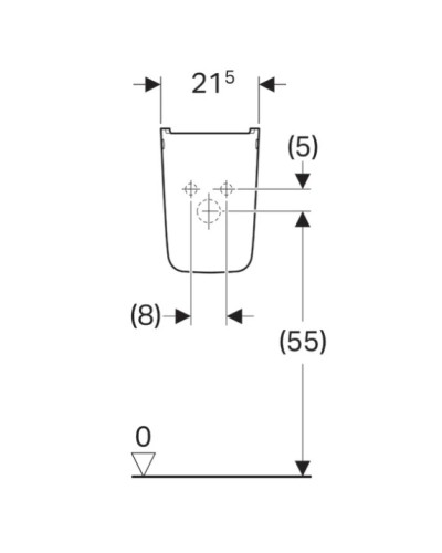 Полупьедестал для раковины Geberit Renova Compact 296250000