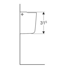 Полупьедестал для раковины Geberit Renova Compact 296250000