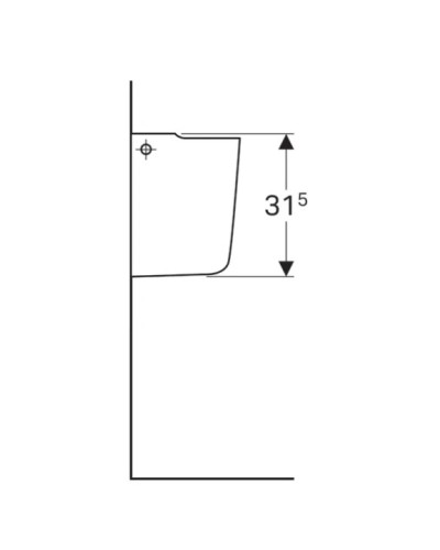 Полупьедестал для раковины Geberit Renova Compact 296250000